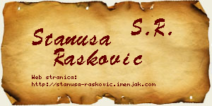 Stanuša Rašković vizit kartica